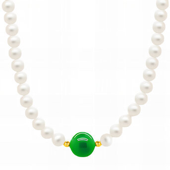 Necklace, 18K Gold Plated Steel