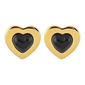 18K gold plated Stainless steel  "Hearts" earrings, Intensity