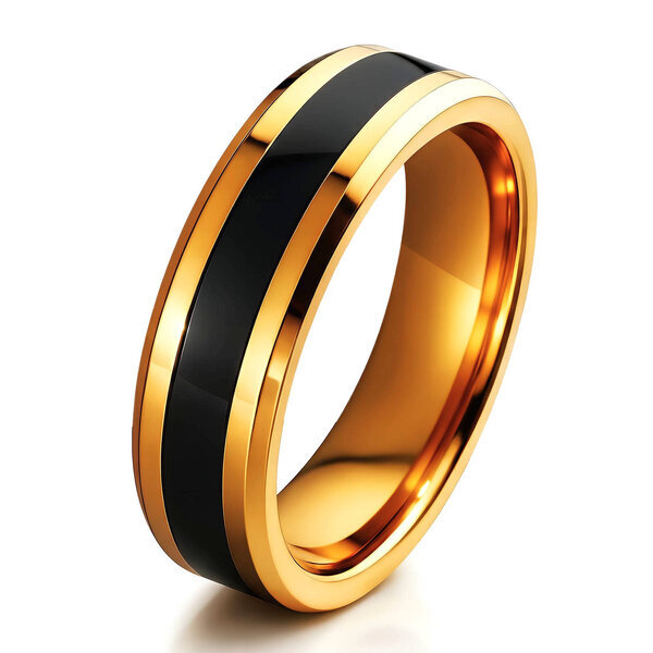 Ring, 18K Gold Plated Steel