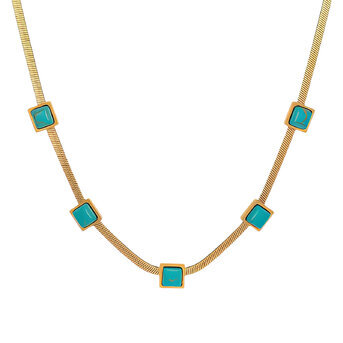 18K gold plated Stainless steel necklace, Intensity