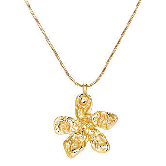 18K gold plated Stainless steel  "Flower" necklace, Intensity