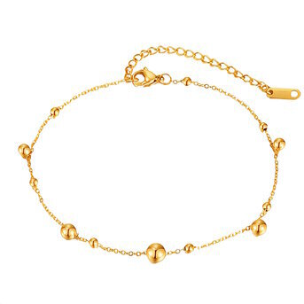 18K gold plated Stainless steel anklet, Intensity