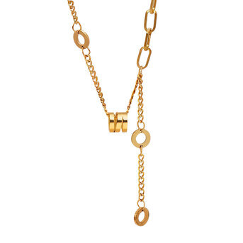 18K gold plated Stainless steel necklace, Intensity