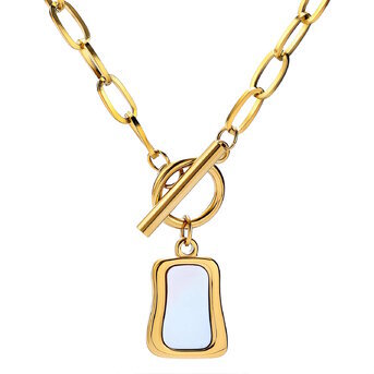 Necklace, 18K Gold Plated Steel