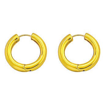 18K gold plated Stainless steel earrings, Intensity