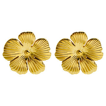 18K gold plated Stainless steel  "Flowers" earrings, Intensity