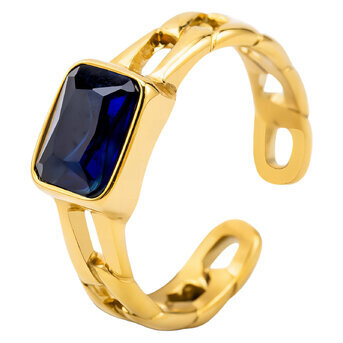 18K gold plated Stainless steel finger ring, Intensity