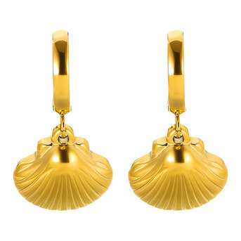 "Seashells" Earrings, 18K Gold Plated Steel
