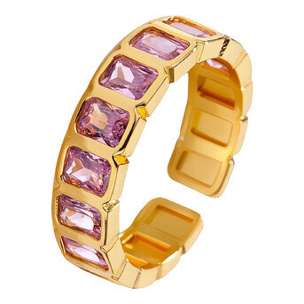 Ring, 18K Gold Plated Steel