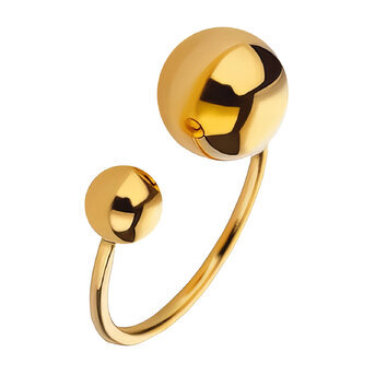 Ring, 18K Gold Plated Steel