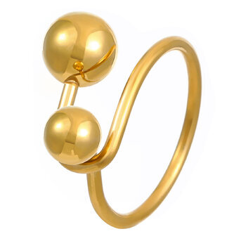 Ring, 18K Gold Plated Steel