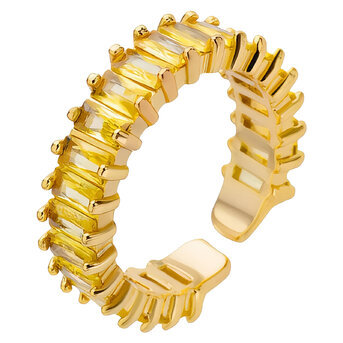 Ring, 18K Gold Plated Steel