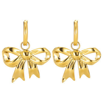 "Bows" Earrings, 18K Gold Plated Steel