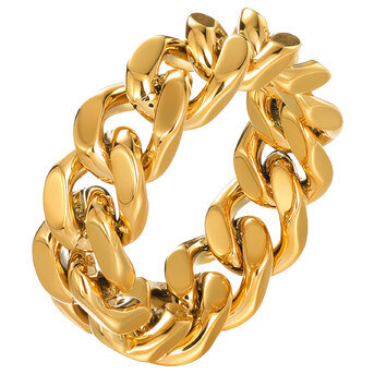Ring, 18K Gold Plated Steel