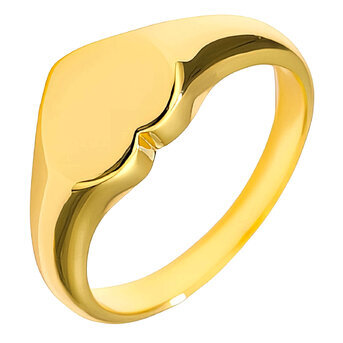 "Heart" Ring, 18K Gold Plated Steel