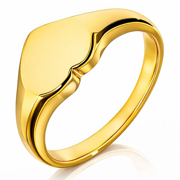 "Heart" Ring, 18K Gold Plated Steel