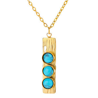 Necklace, 18K Gold Plated Steel