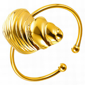 "Seashell" Ring, 18K Gold Plated Steel