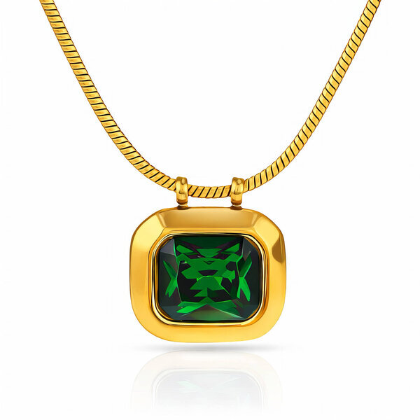 Necklace, 18K Gold Plated Steel