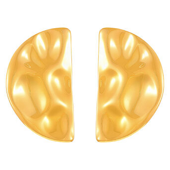 Earrings, 18K Gold Plated Steel