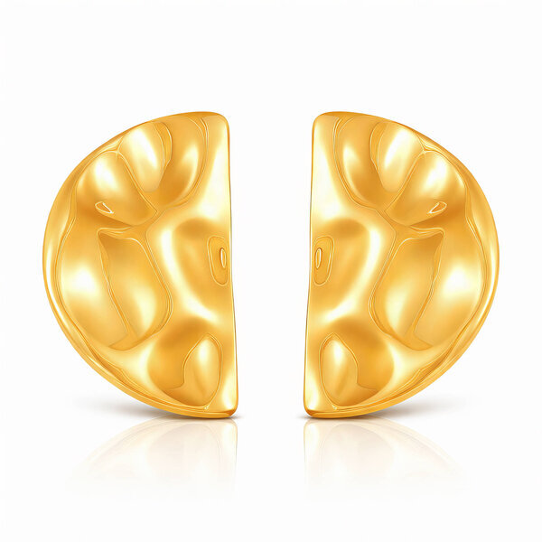 Earrings, 18K Gold Plated Steel