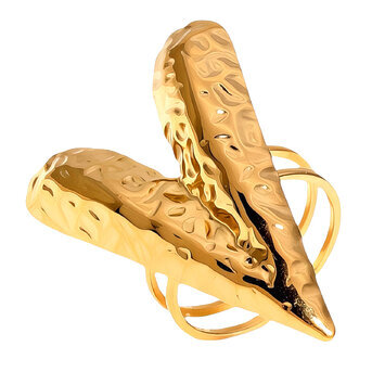"Heart" Ring, 18K Gold Plated Steel