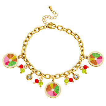 "Orange" Bracelet, 18K Gold Plated Steel