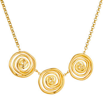 Necklace, 18K Gold Plated Steel
