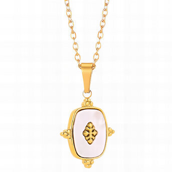 Necklace, 18K Gold Plated Steel