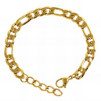 Bracelet, 18K Gold Plated Steel