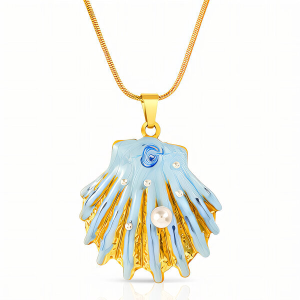 Necklace, 18K Gold Plated Steel