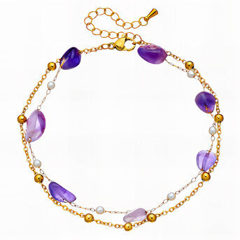 Anklet, 18K Gold Plated Steel