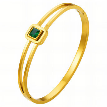 Bracelet, 18K Gold Plated Steel