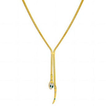 "Snake" Necklace, 18K Gold Plated Steel