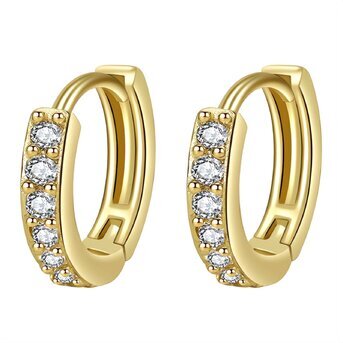 Earrings, Gold Tone Brass