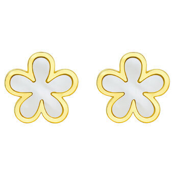 "Flower Meadow" Earrings, 18K Gold Plated Steel