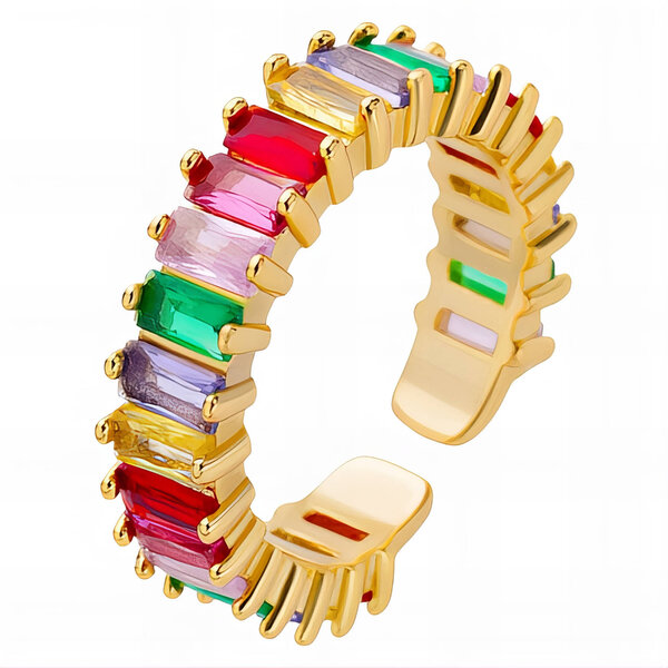 Ring, 18K Gold Plated Brass