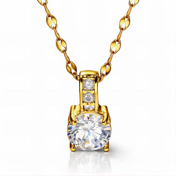 Necklace, 18K Gold Plated Steel