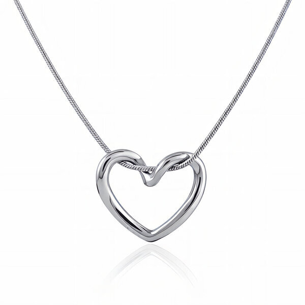 "Heart" Necklace, Stainless Steel