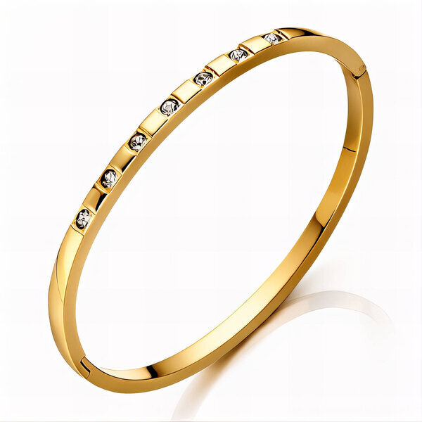 Bracelet, 18K Gold Plated Steel