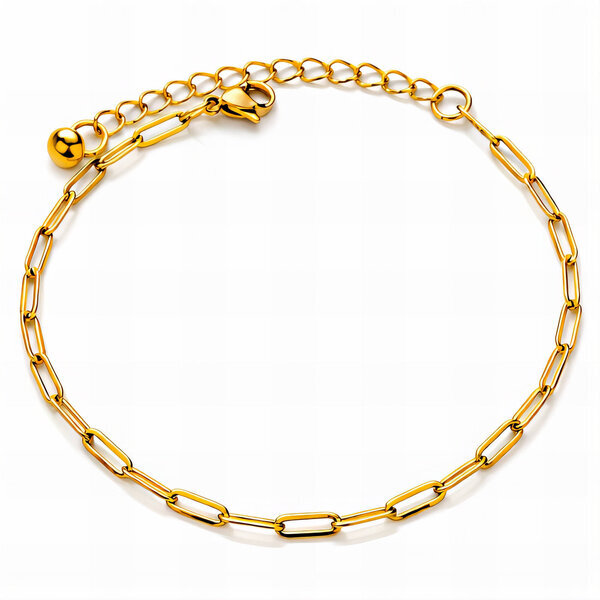 Bracelet, 18K Gold Plated Steel