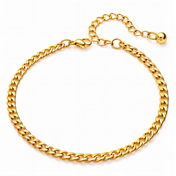 Bracelet, 18K Gold Plated Steel