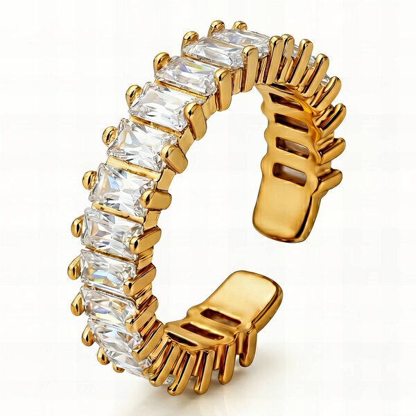 Ring, 18K Gold Plated Steel