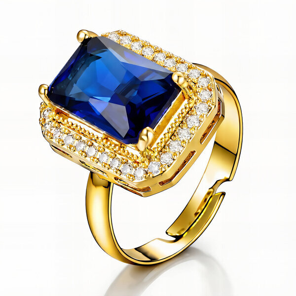 Ring, 18K Gold Plated Steel