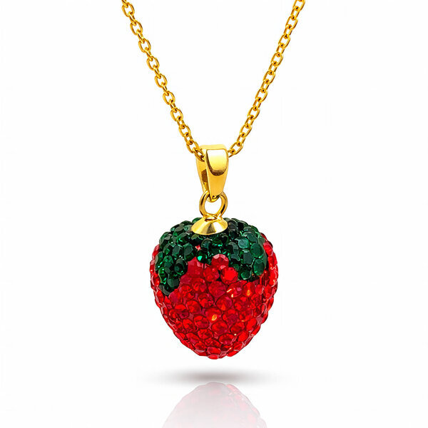 "Berrie" Necklace, 18K Gold Plated Steel