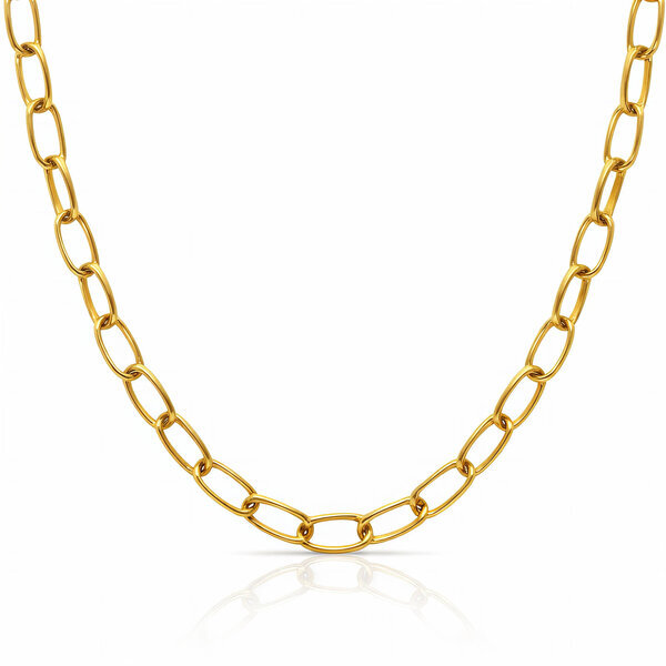 Necklace, 18K Gold Plated Steel