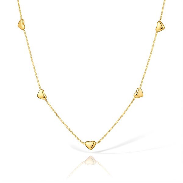 Necklace, 18K Gold Plated Steel
