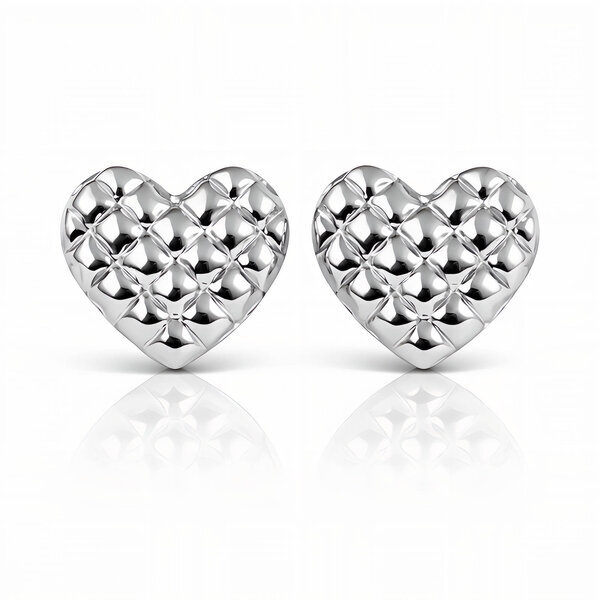 "Hearts" Earrings, Stainless Steel