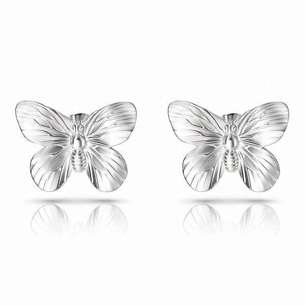 "Butterflies" Earrings, Stainless Steel