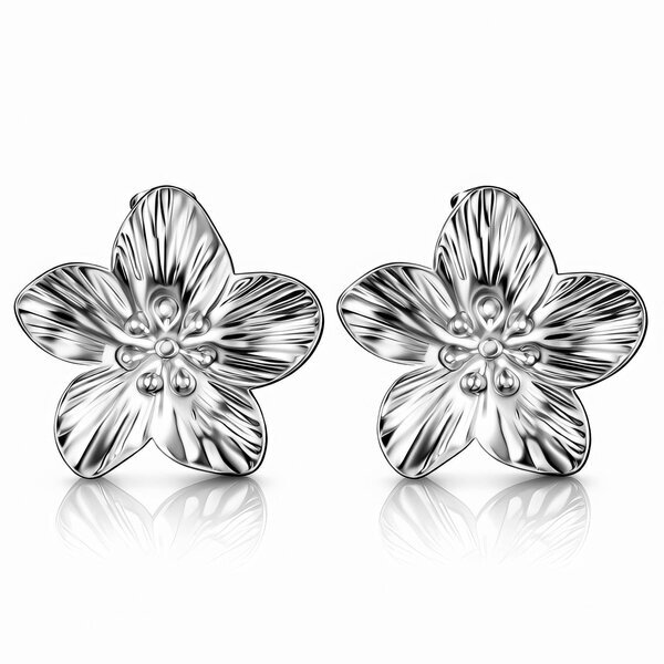 "Flowers" Earrings, Stainless Steel